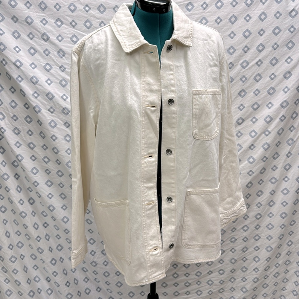 Old Navy Cream Ivory Chore Jean Jacket NWT
